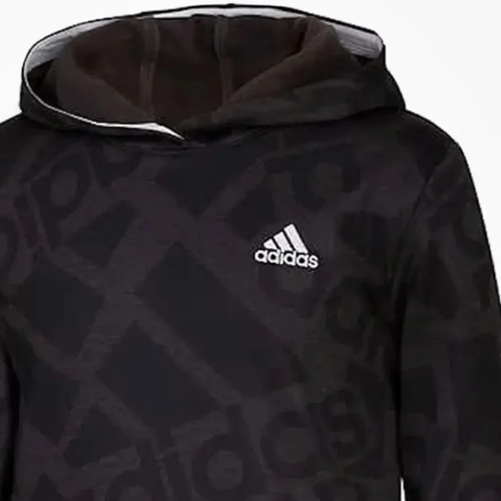 #9 Adidas Youth Tech Fleece Hoodie, Black and Grey Lightweight size Large 14/16 - Picture 4 of 7
